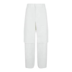 NEW OFF-WHITE men's double layer carpenter pants in white